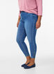 Skr&oacute;cone jeansy Amy z ozdobnym zamkiem blyskawicznym, Niebieskie, Model image number 2