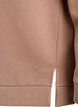 Bluza z wysokim dekoltem i zamkiem blyskawicznym, Brązowy, Packshot image number 3