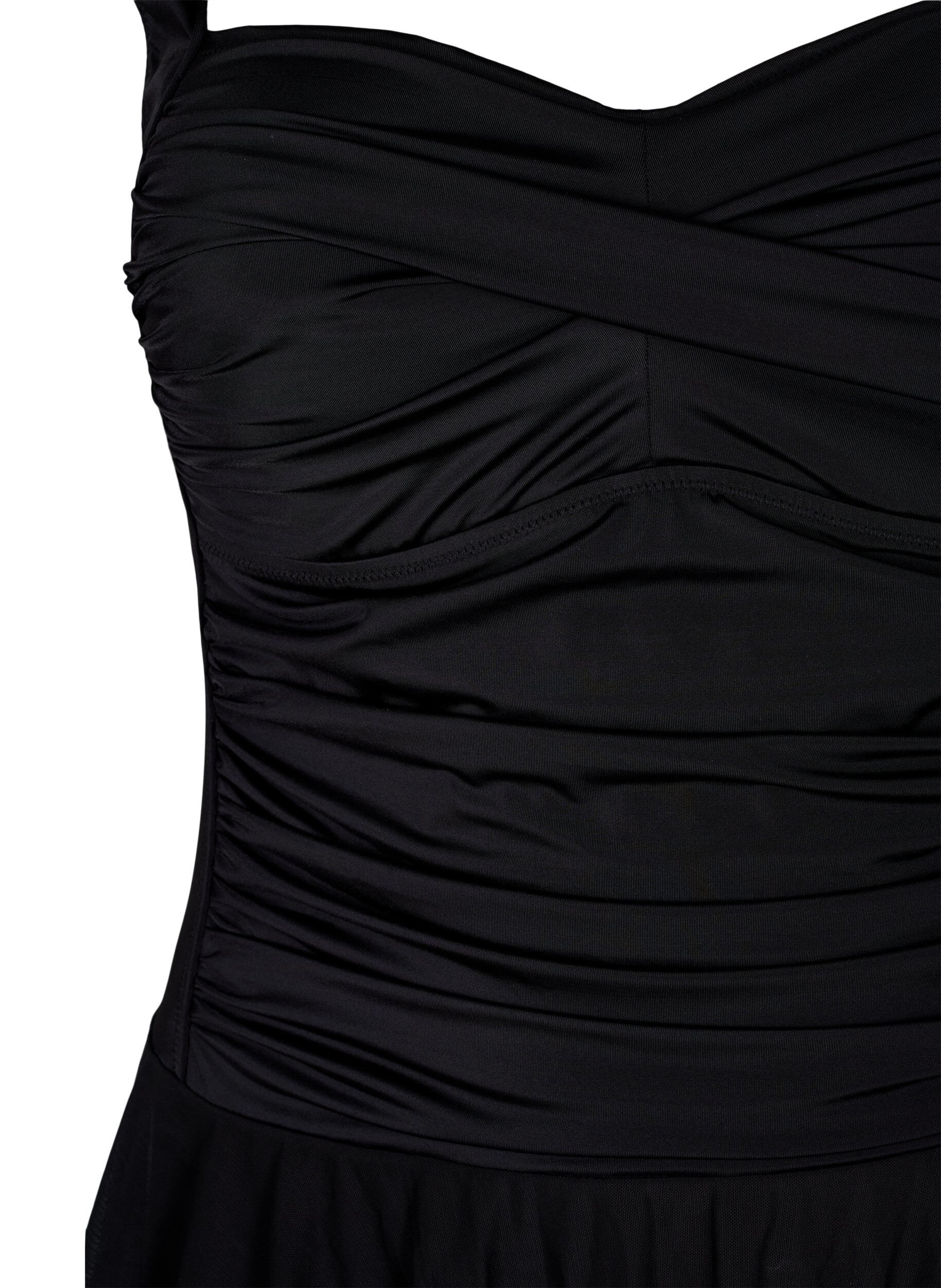 Zizzi Swim dress with skirt and inner shorts, Black, Packshot image number 2
