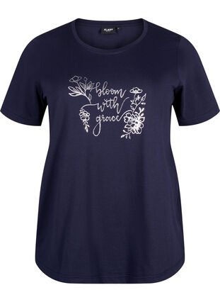 FLASH – koszulka z motywem, Navy Blazer Bloom, Packshot image number 0