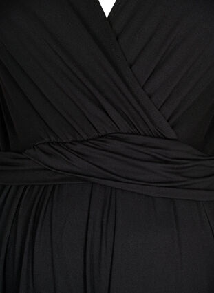 Bluzka ciazowa z krótkim rekawem, Black, Packshot image number 2