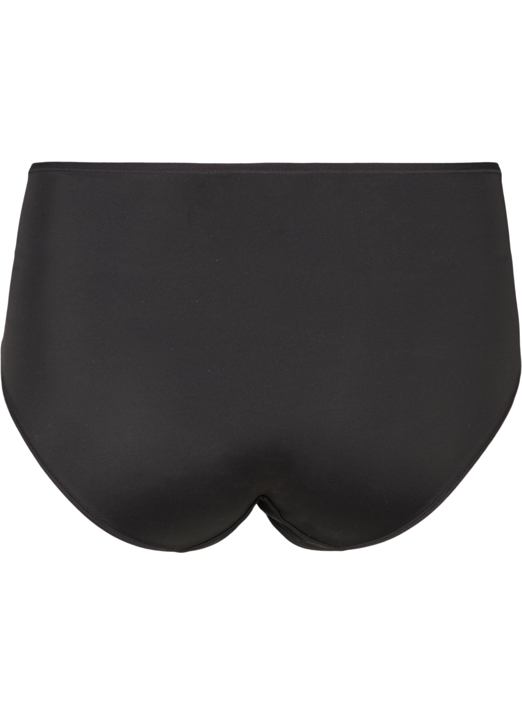 Zizzi2-pack majtki z regularnym stanem, Czarne, Packshot image number 1