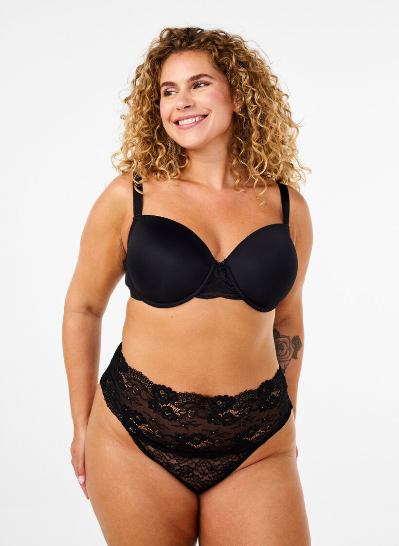 	 2-pack stringi, Czarne, Model image number 0