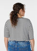 Koszulka z TENCEL&trade; Lyocell i paskami, Biały, Model image number 2