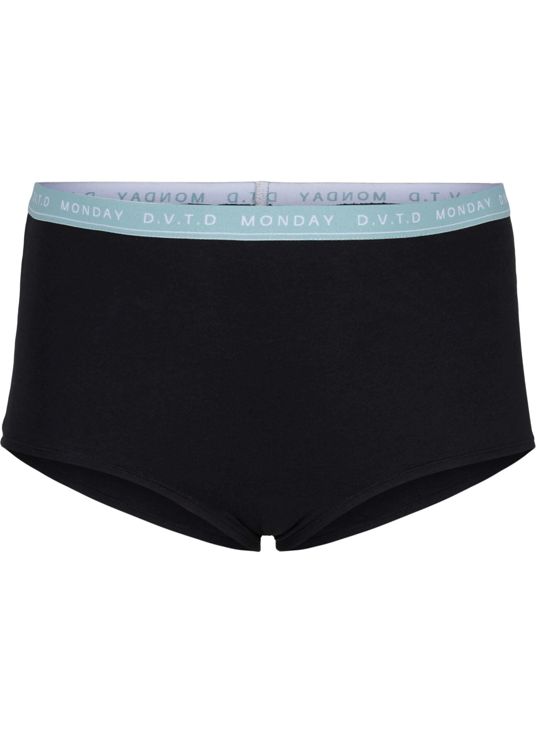 Zizzi Cotton days-of-the-week hipsters in a 7-pack, Multi Pastel Pack, Packshot image number 2