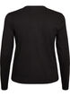Basicowy T-shirt z dlugim rekawem i okraglym dekoltem, Czarne, Packshot image number 1