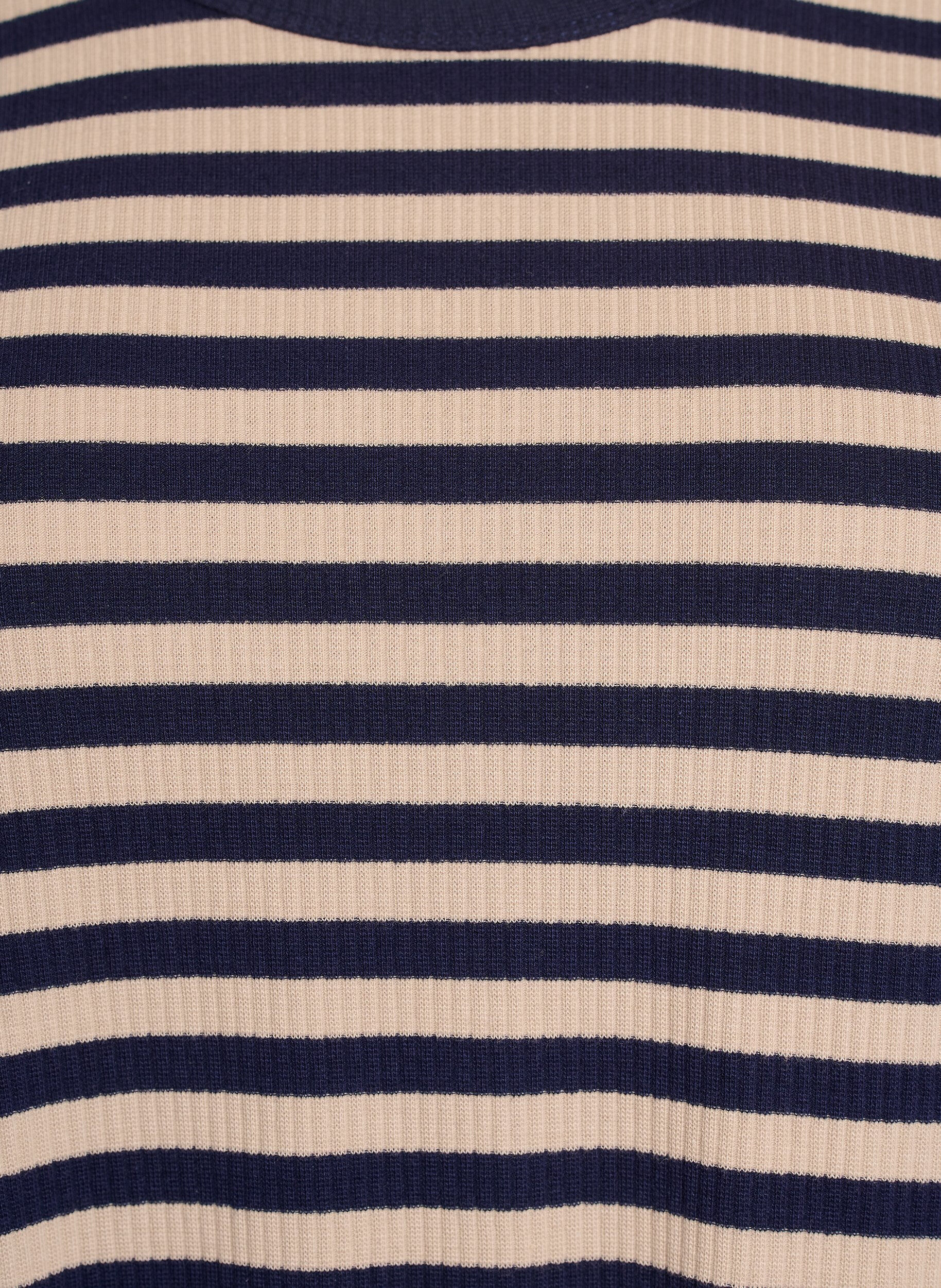 Zizzi Bluzka w paski z dlugim rekawem, Beżowy, Packshot image number 2