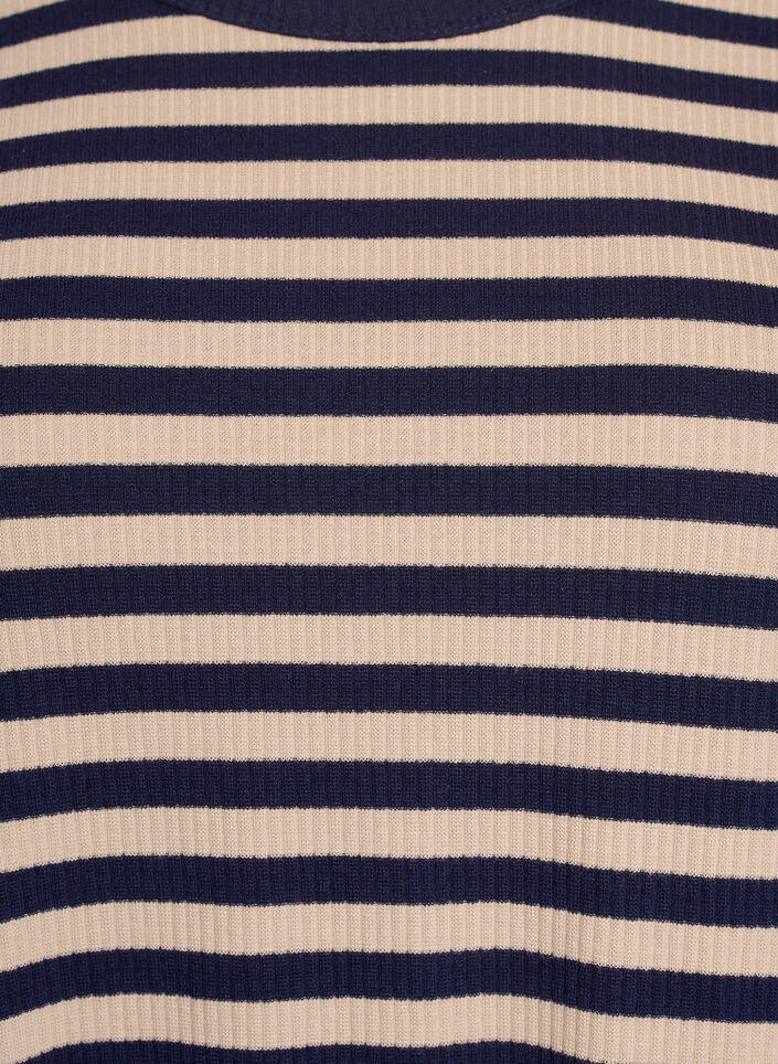 Bluzka w paski z dlugim rekawem, Beżowy, Packshot image number 2