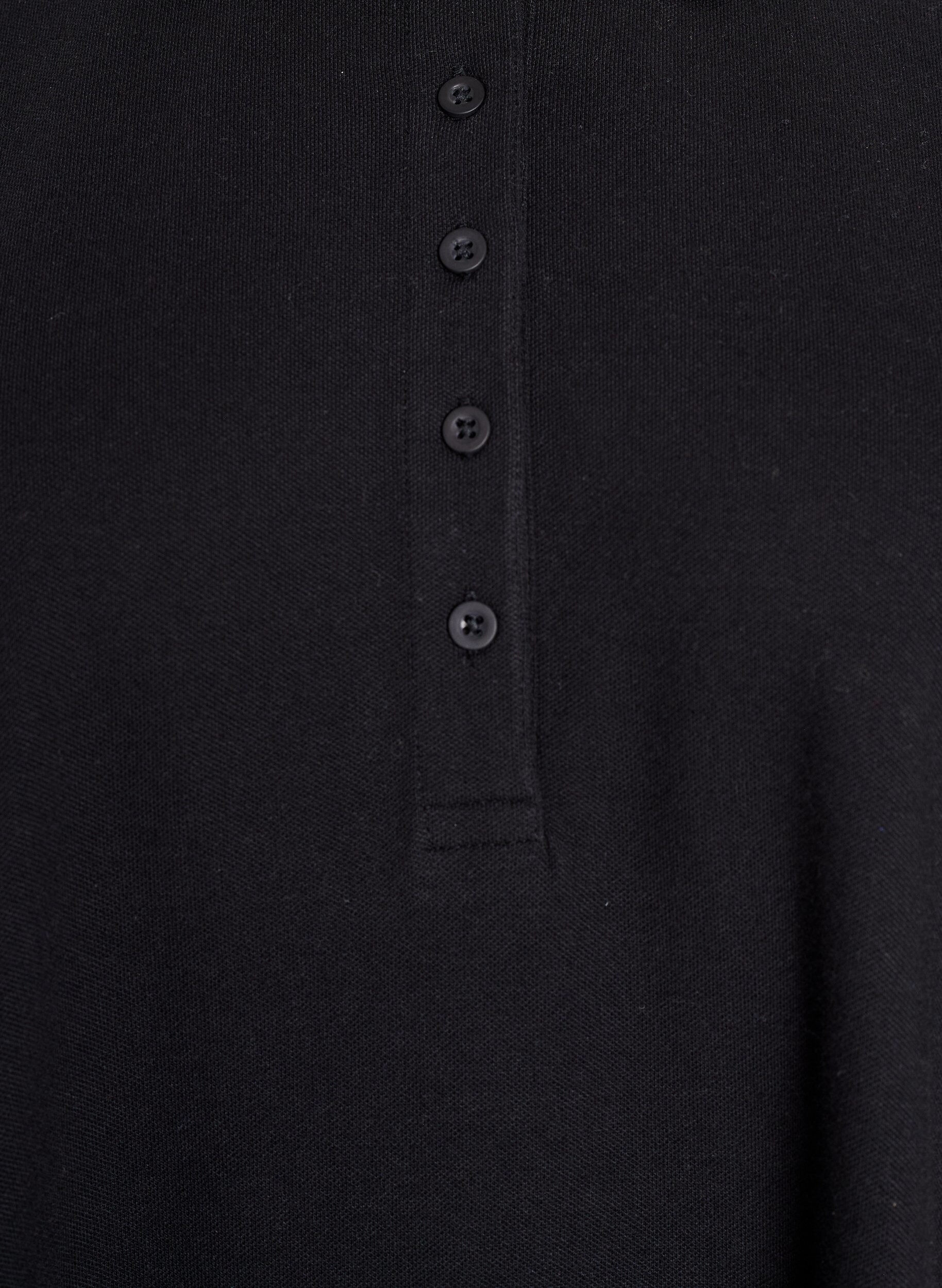 Zizzi Kr&oacute;tka sukienka polo o kroju trapezowym, Czarne, Packshot image number 2