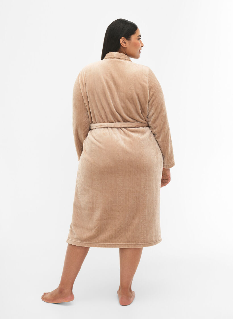 Szlafrok z kieszeniami, Natural, Model image number 1