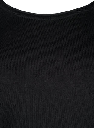 Bluzka z dzianiny wiskozowej z rekawem 3/4, Black, Packshot image number 2