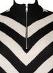 Dzianinowy sweter z golfem i suwakiem, Black Birch Stripe, Packshot image number 2