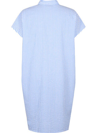 Dluga bawelniana koszula w paski, Light Blue Stripe, Packshot image number 1