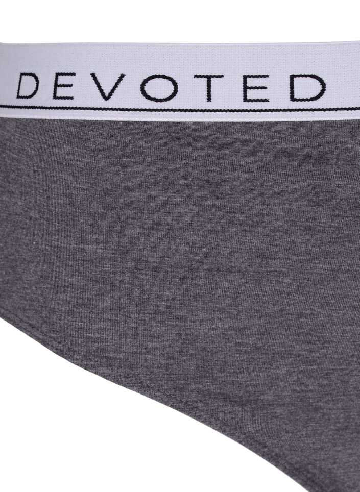 Figi z dwukolorowym splotem tkaniny i stanem o sredniej wysokosci, Szary, Packshot image number 2