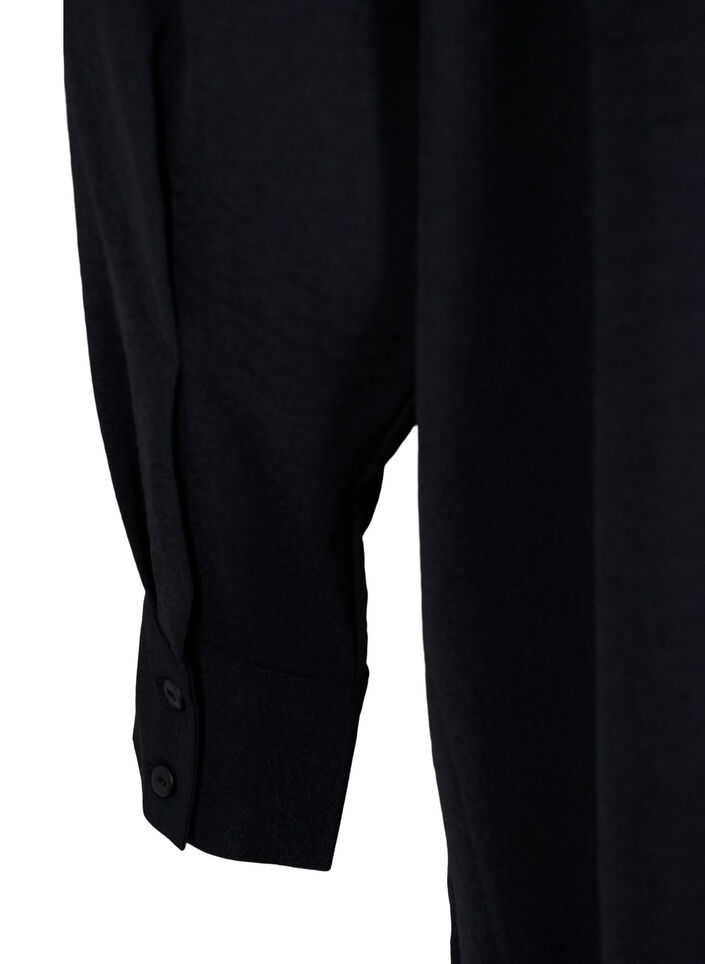 Krótka sukienka z koronkowym detalem, Black, Packshot image number 3