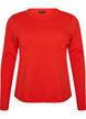 Basicowy T-shirt z dlugim rekawem i okraglym dekoltem, Czerwony, Packshot image number 0