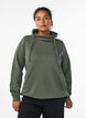 Bluza z wysokim kolnierzem i kieszeniami, Zielony, Model image number 0