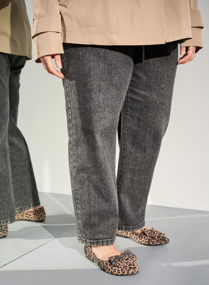 Szerokie – Baleriny z kokarda, Brązowy, Image image number 0