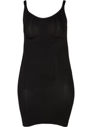 Sukienka modelujaca z cienkimi ramiaczkami, Black, Packshot