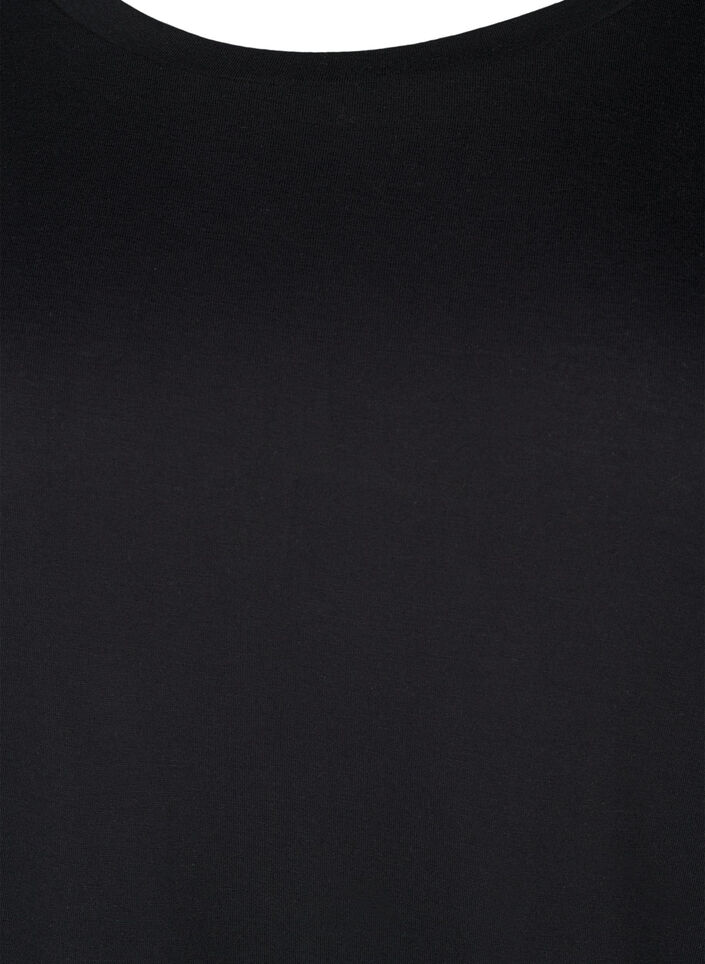 Koszulka z welny i wiskozy, Black, Packshot image number 2