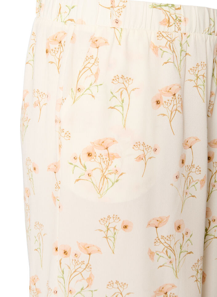 Spodnie culotte z nadrukiem, Biały, Packshot image number 2