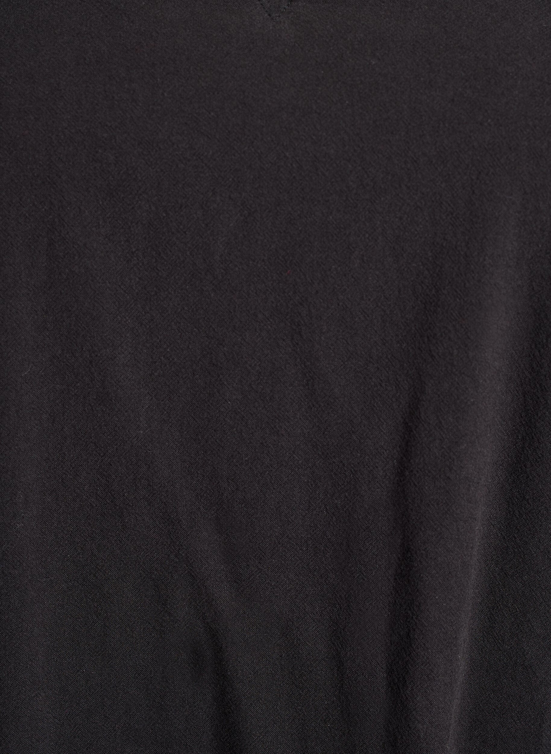 Zizzi Kr&oacute;tka bawelniana sukienka z dekoltem w ksztalcie litery V, Czarne, Packshot image number 2