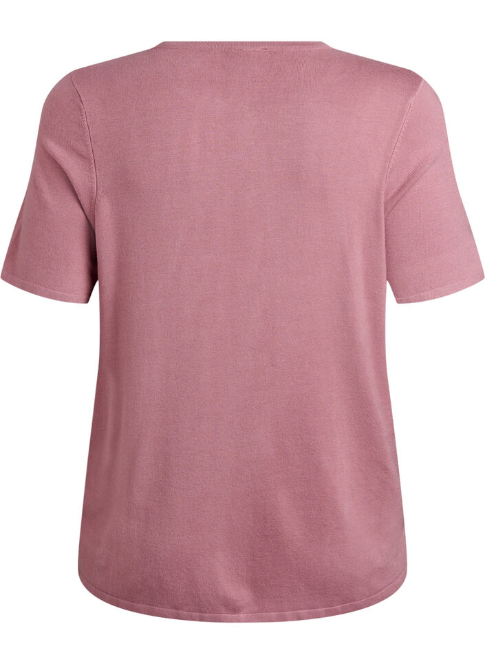 Kr&oacute;tki kardigan dzianinowy z wiskozy, R&oacute;żowy, Packshot image number 1