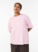 Knitted blouse with short sleeves, Pink, Model image number 0