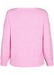 Dzianinowy sweter z dodatkiem welny, z dlugim rekawem i okraglym dekoltem, Begonia Pink Mel., Packshot image number 1