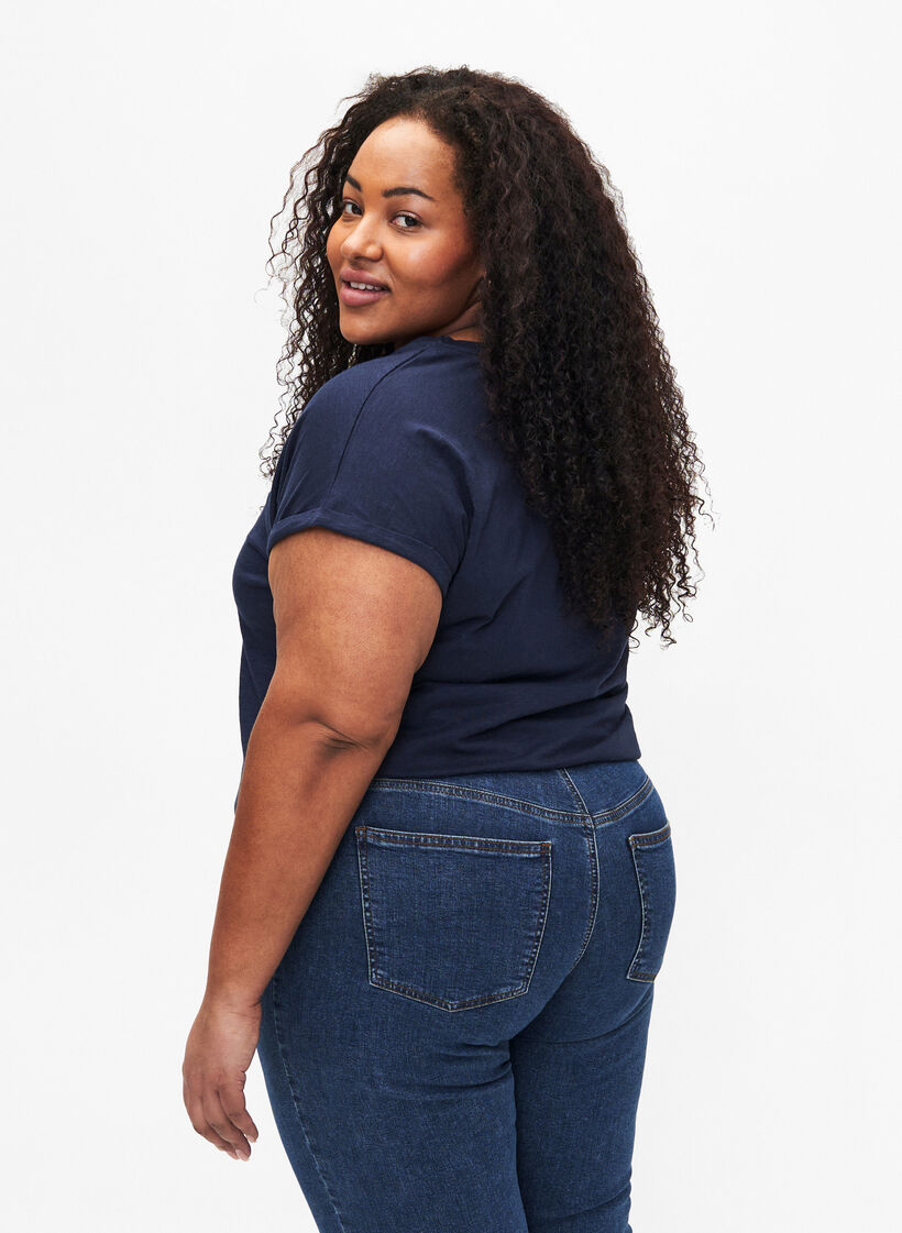 Koszulka z organicznej bawelny z nadrukiem, N.Sky w. White Print, Model image number 1