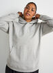Bluza z kapturem z haftowanym motywem, Szary, Model image number 0