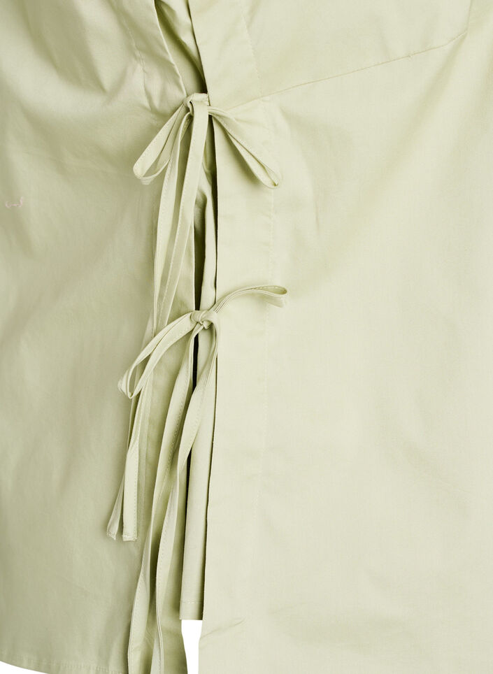 Bluzka bez rekaw&oacute;w z kokardkami po bokach, Zielony, Packshot image number 3