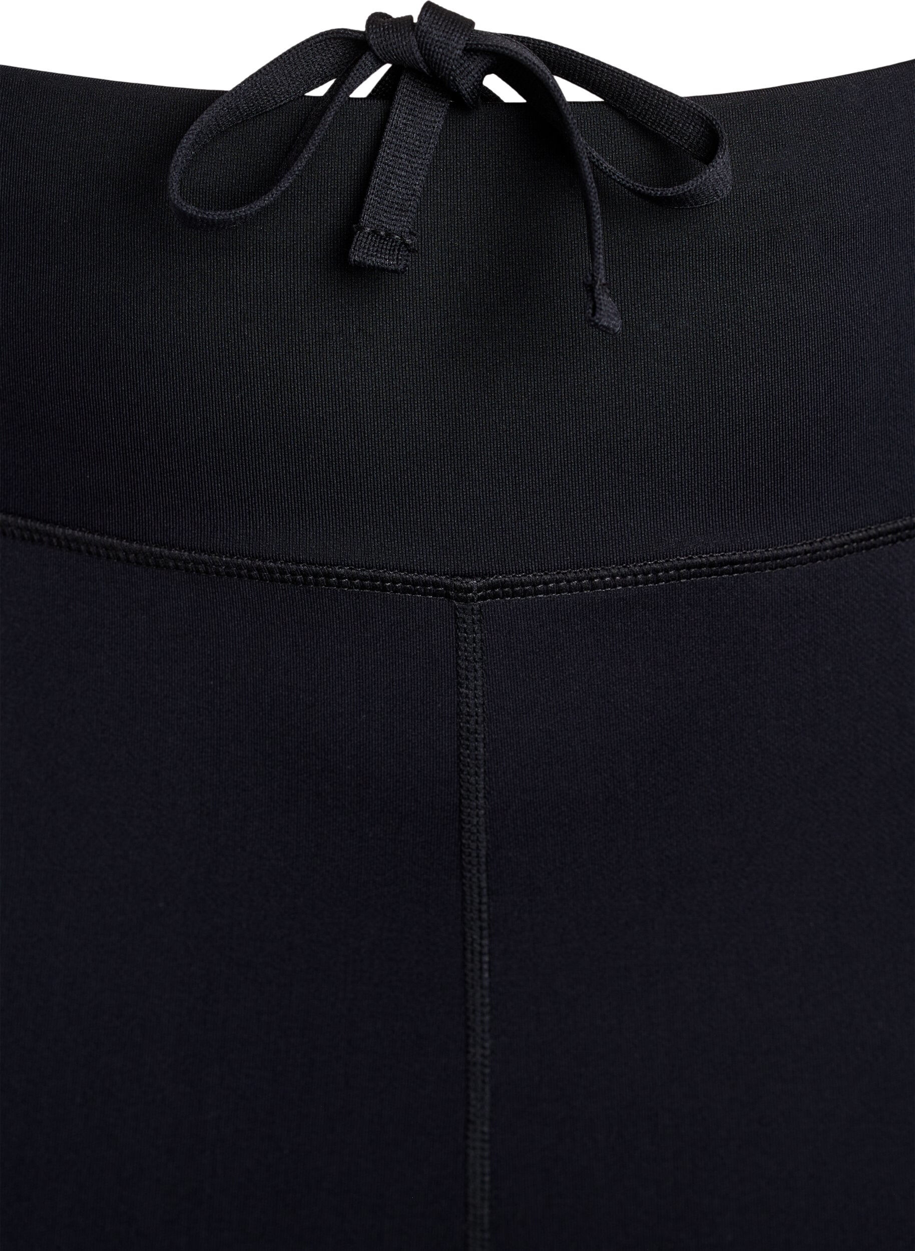 Zizzi Rajstopy do biegania Capri z lekka kompresja, Czarne, Packshot image number 3