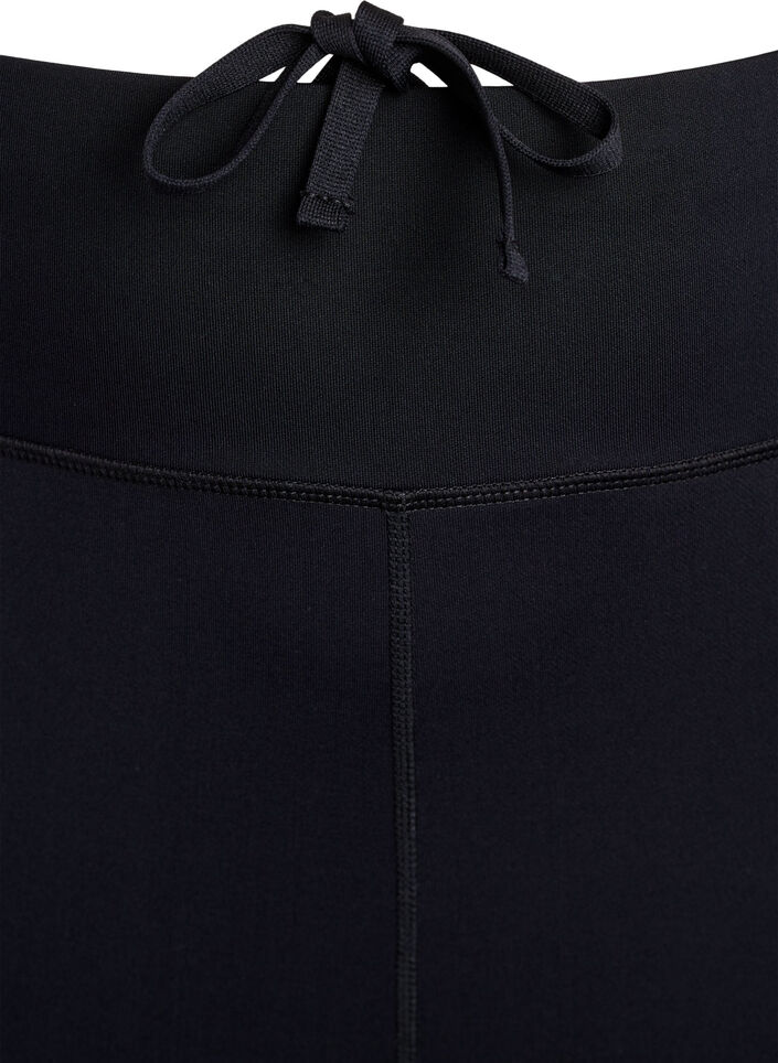 Rajstopy do biegania Capri z lekka kompresja, Czarne, Packshot image number 3