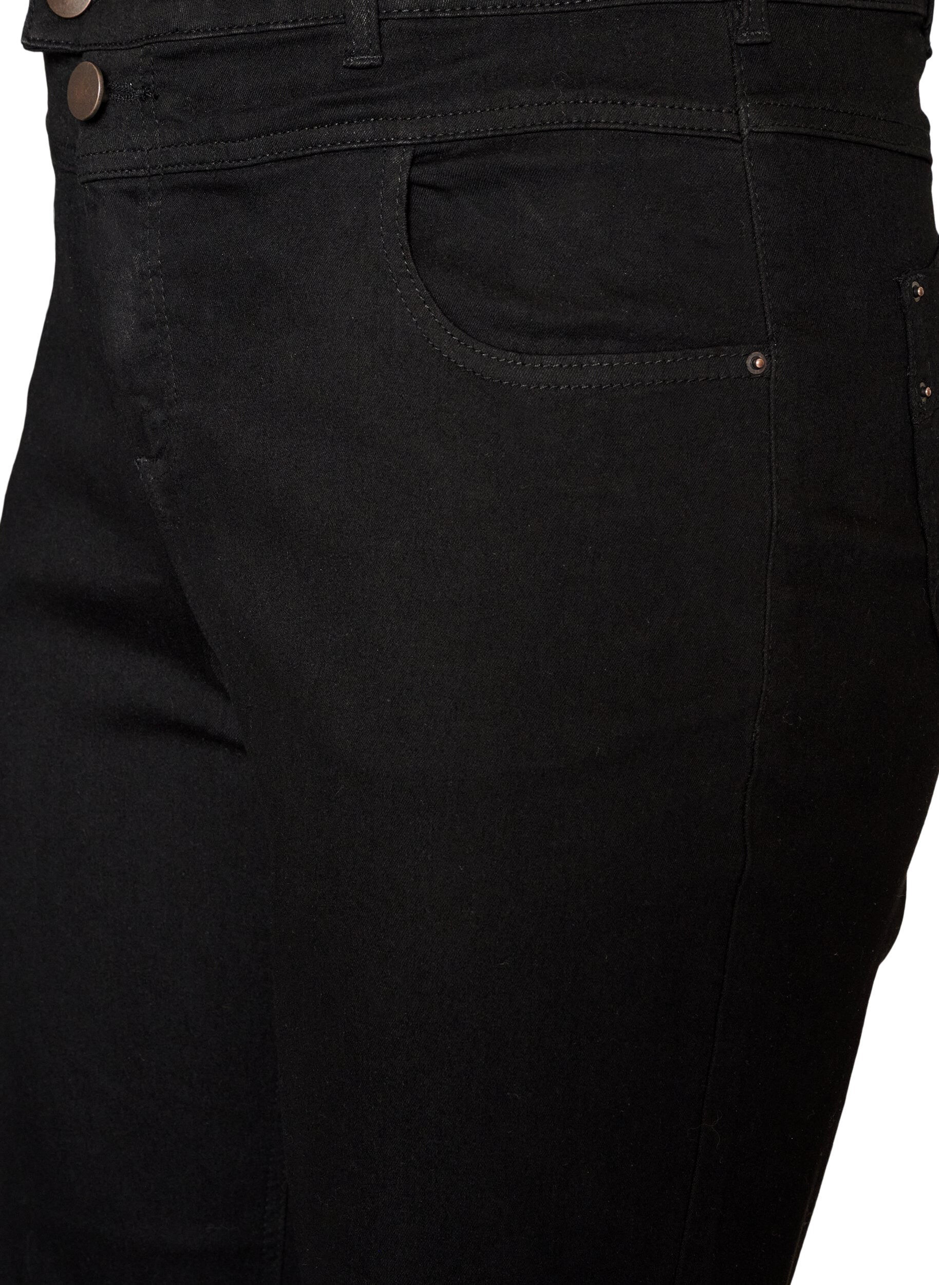 ZizziJeansy Gemma o kroju regular fit z wysokim stanem, Czarne, Packshot image number 2