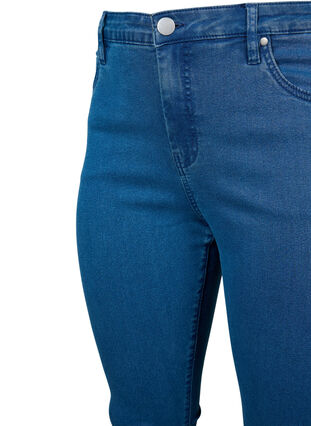 Bardzo waskie jeansy Amy z wysokim stanem, Mid Blue, Packshot image number 2