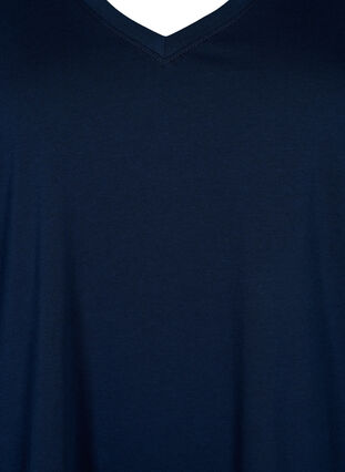 Bawelniana koszulka z dekoltem w szpic, Navy Blazer, Packshot image number 2