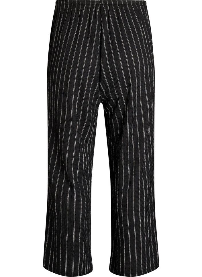 Spodnie o szerokich nogawkach ze szlachetnej, lekkiej tkaniny, Czarne, Packshot image number 1