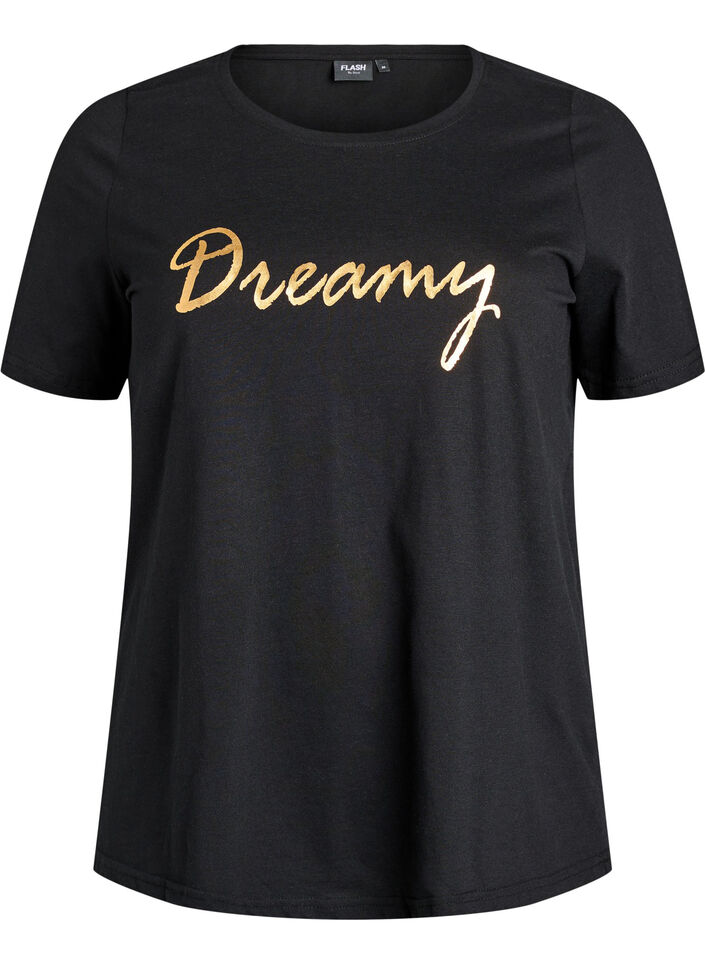 Koszulka z nadrukiem, Czarne, Packshot image number 0