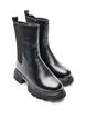 Buty Chelsea z grubejsza podeszwa i lam&oacute;wkami z ryflowanej gumy, Czarne, Packshot image number 1