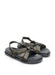 Szerokie - Sandal z detalem wiazania, Zielony, Packshot image number 1