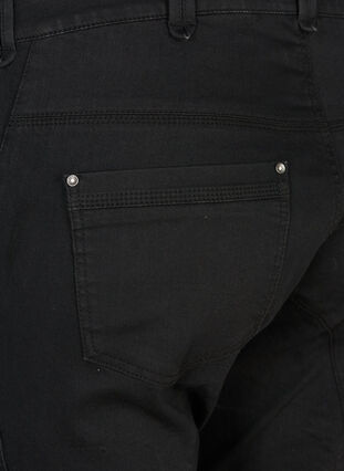 Waskie jeansy capri z kieszeniami, Black, Packshot image number 3