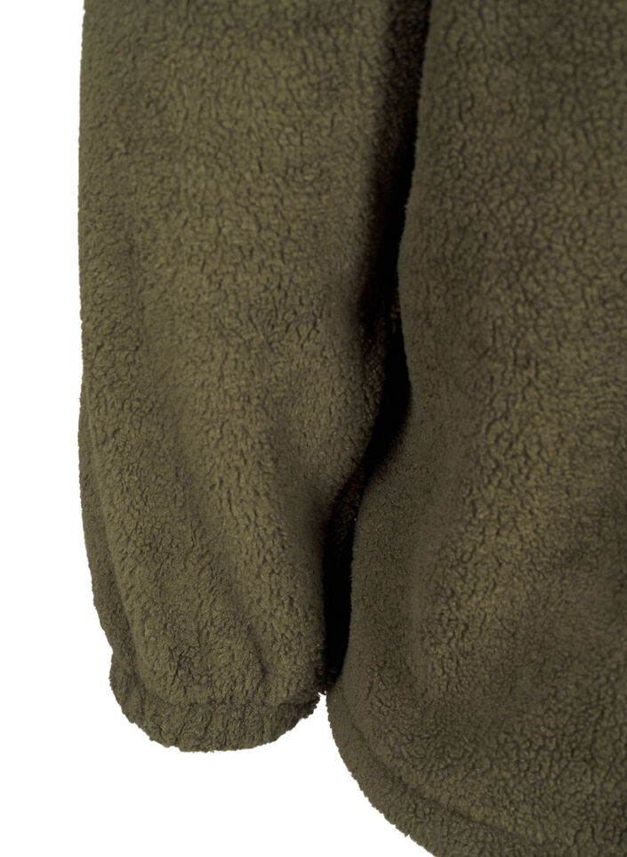 Luzna pluszowa bluzka z okraglym dekoltem, Forest Night, Packshot image number 3