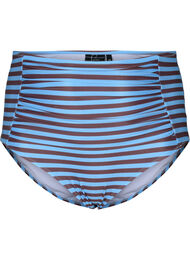 Dól bikini w paski z wysokim stanem, BlueBrown Stripe AOP, Packshot