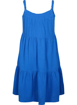 Jednolita bawelniana sukienka w kolorze tie-dye, Victoria blue, Packshot image number 1