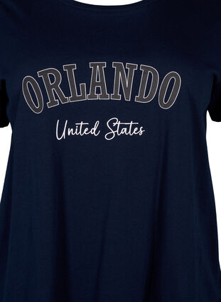 Bawelniana koszulka z napisem, Navy B. Orlando, Packshot image number 2