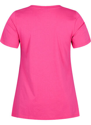 Bawelniany T-shirt z tekstowym nadrukiem, Beetroot Purple HAP, Packshot image number 1