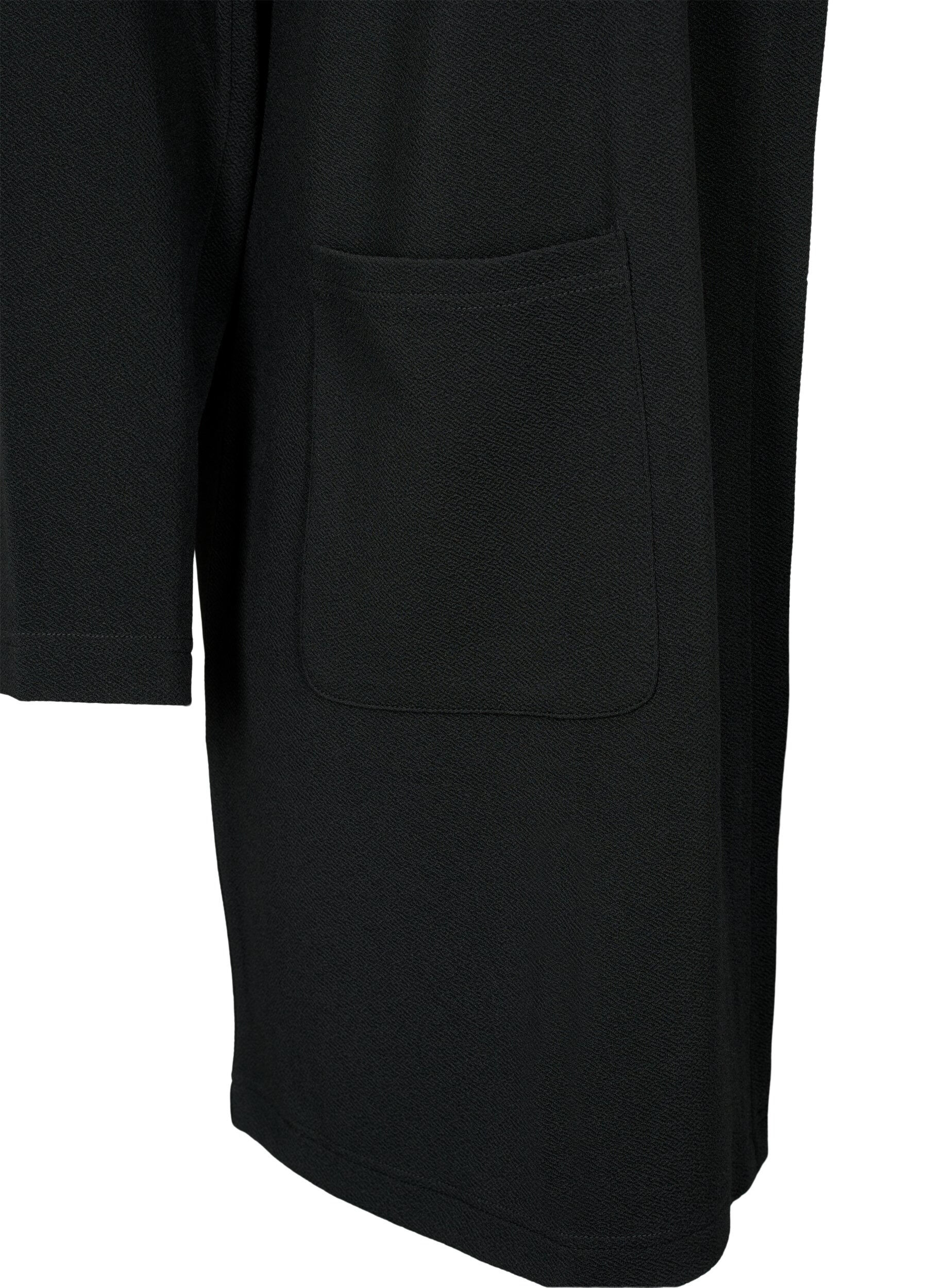 ZizziDluga marynarka z kieszeniami, Czarne, Packshot image number 3