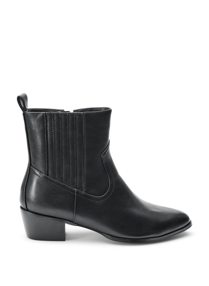 Dlugie buty z odpinanym cholewem, Czarne, Packshot image number 2