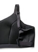 Lekko wyscielany biustonosz sportowy, Czarne, Packshot image number 3